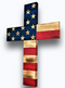 Old Glory Wooden Cross