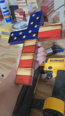 Old Glory Wooden Cross